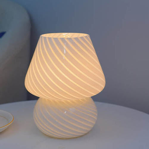Retro Creative Glass Mushroom 1-Light LED Night Light Table Lamp Lumendat