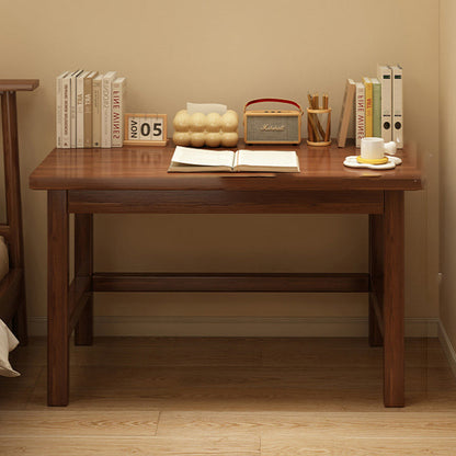 Modern Minimalist Rectangular Pine Wood Desk 1-Tier For Home Office