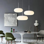 Modern Minimalist Plastic White 1-light Drum LED Pendant Light modern luxury lighting fixture