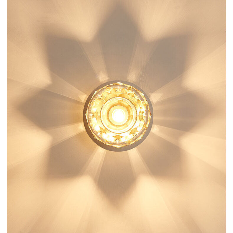 Crystal 1-light LED Globe Semi-flush Mount Lighting