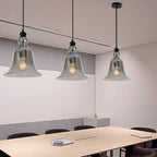Industrial Glass 1-light Bell Pendant Light Lumendat