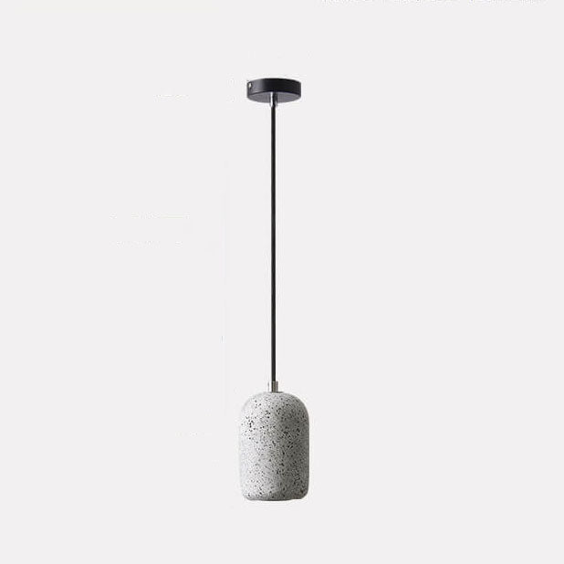 Modern Terrazzo Cylindrical LED Cement LED Pendant Light BulbSquare