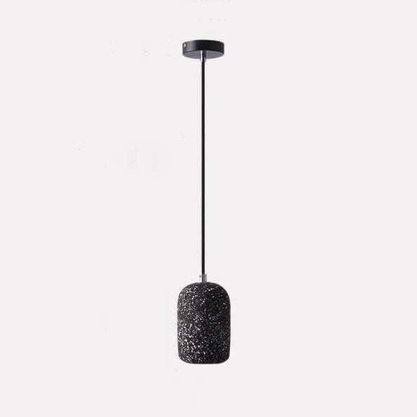 Modern Terrazzo Cylindrical LED Cement LED Pendant Light BulbSquare