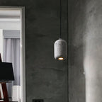 Modern Terrazzo Cylindrical LED Cement LED Pendant Light BulbSquare