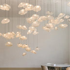 Modern Shaped Glass 1-light Cloud Suspension Pendant Light Lumendat