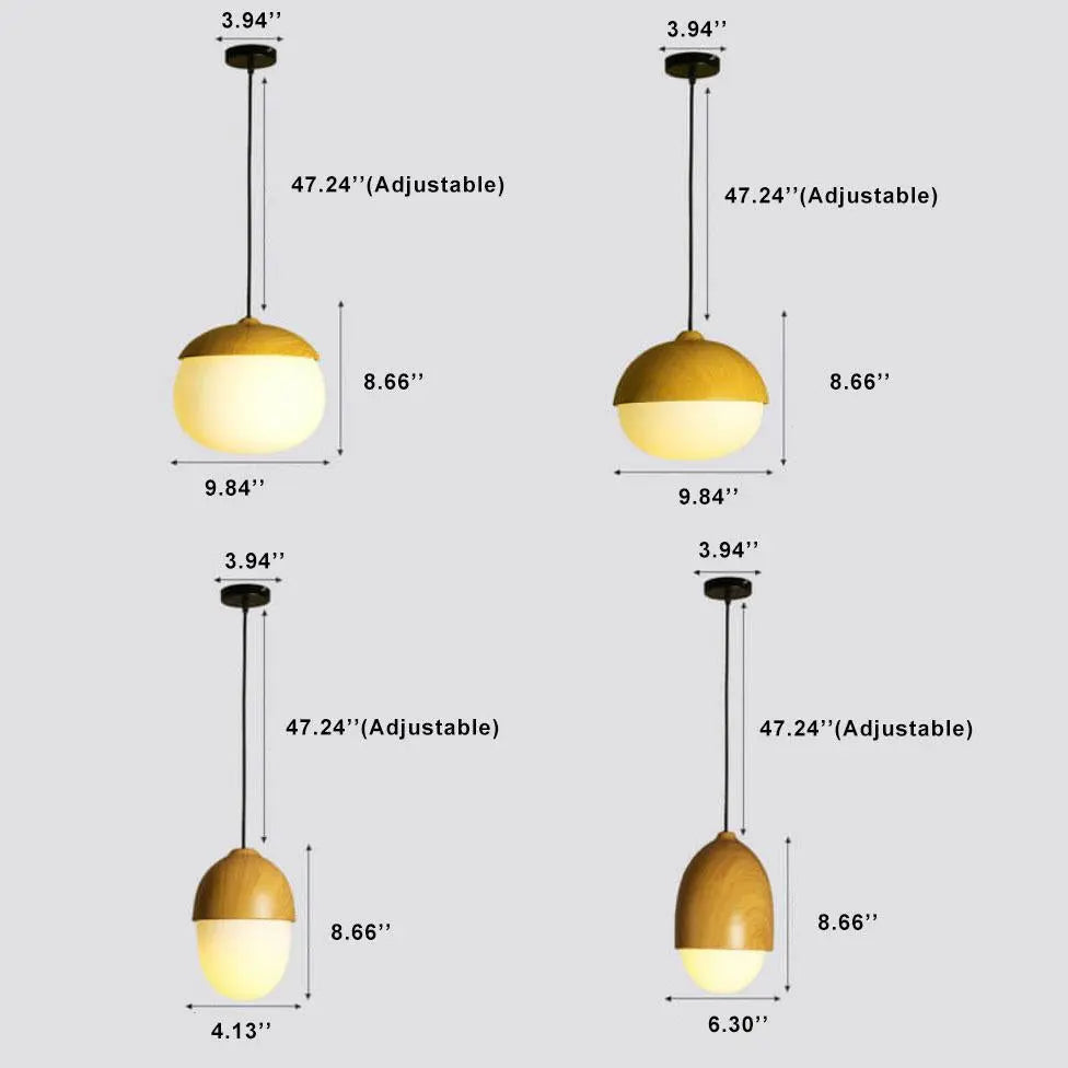Modern Beige Nut 1-light Globe Pendant Light BulbSquare