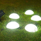 Solar 5 Half Ball LED Outdoor Garden Decorative Lawn Plug Light Lumendat
