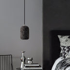 Modern Terrazzo Cylindrical LED Cement LED Pendant Light BulbSquare