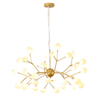 Modern LED Firefly Branch Chandelier – 27 or 36 Lights, Gold & Black Lumendat