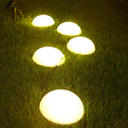 Solar 5 Half Ball LED Outdoor Garden Decorative Lawn Plug Light Lumendat