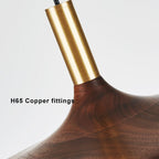 Modern Black Walnut LED Pendant Light BulbSquare