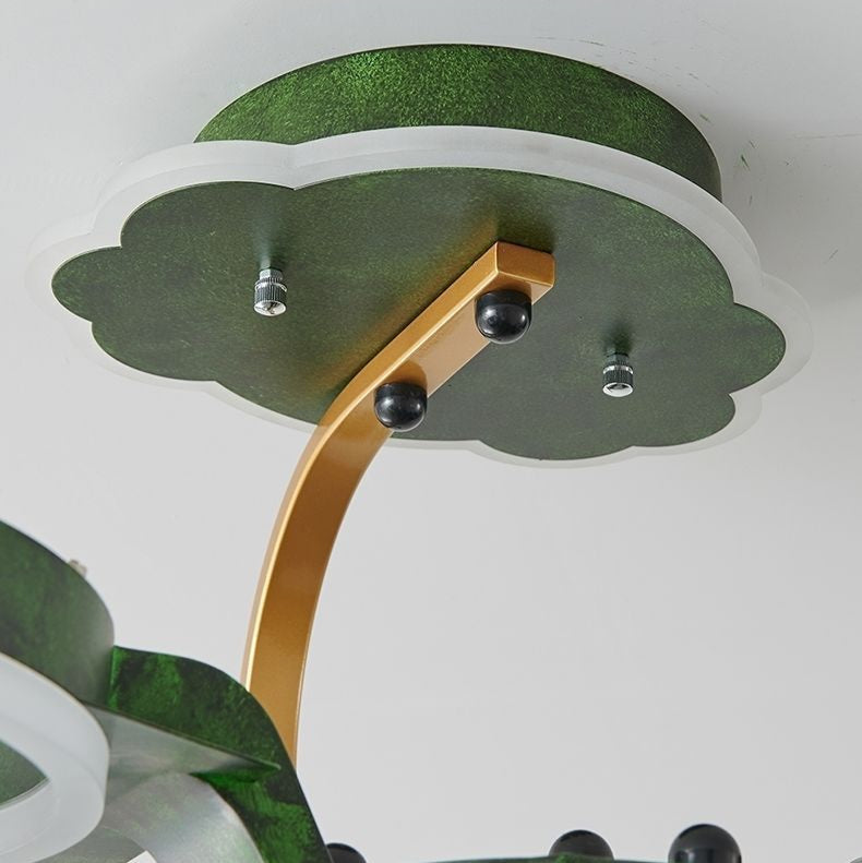 Lumendat Contemporary Creative Kids Airplane Acrylic LED Flush Mount Ceiling Fan Light For Bedroom Lumendat