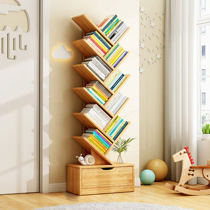 Contemporary Creative Rectangular Eco-Friendly Board 6/8/10/12 Tier Bookshelves For Home Office
