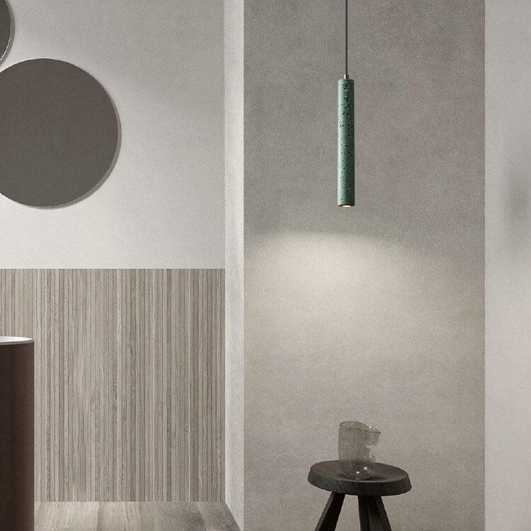 Retro Multicolor Cement Long Strip LED Pendant Light BulbSquare
