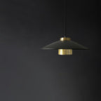 Industrial Simple Scalloped Wrought Iron 1-light Pendant Light