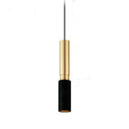 Modern Luxury Cylinder Marble Splicing Metal 1-light Single Pendant Light for Living Room BulbSquare