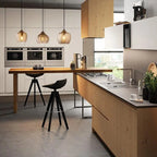 Nordic Textured Wavy Glass 1-light Barrel Pendant Light Lumendat