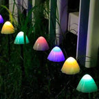 Contemporary Creative Plastic Solar LED Mushroom Lights String Lights For Outdoor Patio Lumendat