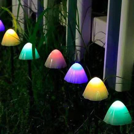 Contemporary Creative Plastic Solar LED Mushroom Lights String Lights For Outdoor Patio Lumendat