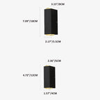 Modern Rectangular LED Outdoor Wall Sconce Lamp Lumendat