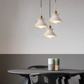 Nordic Minimalist White Cement 1-light Tapered Pendant Light Lumendat