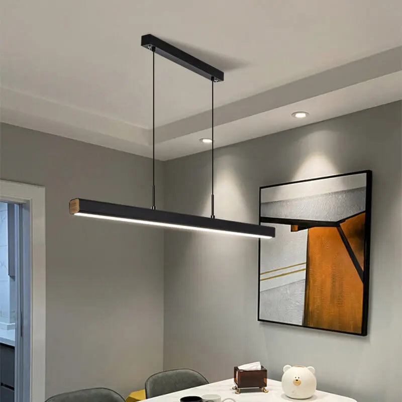 Modern Minimalist Long Strip LED Pendant Light Lumendat