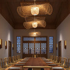 Bamboo Weaving 1-light Japanese Elements Pendant Light