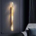 Modern Crystal Light Luxury Spiral Design LED Wall Sconce Lamp Lumendat