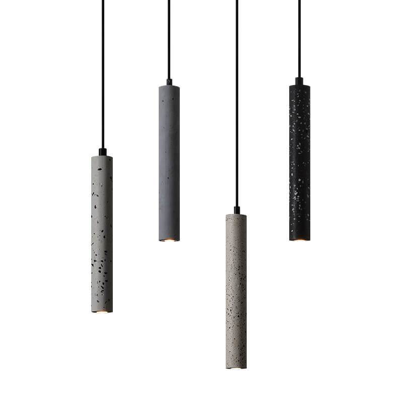 Retro Multicolor Cement Long Strip LED Pendant Light BulbSquare
