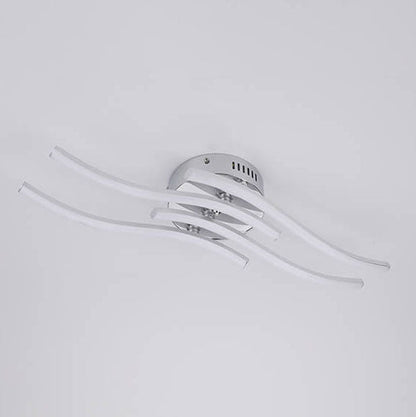 Simple Line Wave LED Semi-flush Mount Ceiling Light