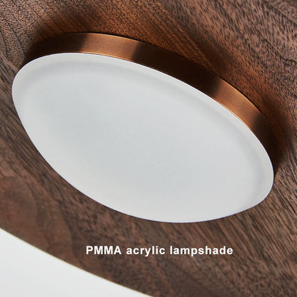 Modern Black Walnut LED Pendant Light