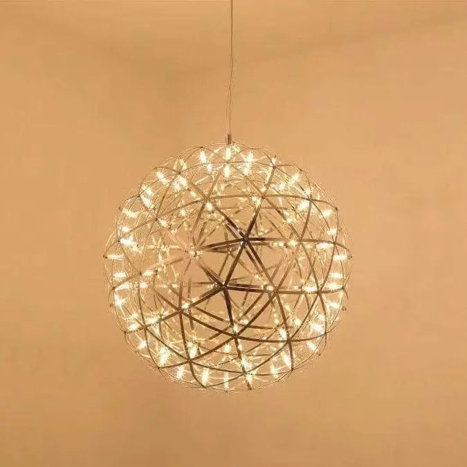 Contemporary Creative Globe Iron 12 Light LED Firework Pendant Light for Living Room Lumendat
