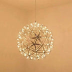 Contemporary Creative Globe Iron 12 Light LED Firework Pendant Light for Living Room Lumendat