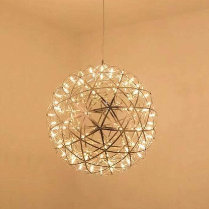 Contemporary Creative Globe Iron 12 Light LED Firework Pendant Light For Living Room