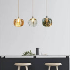 Modern Clear Glass 1-light Cube Pendant Light Lumendat
