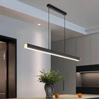 Modern Minimalist Long Strip LED Pendant Light Lumendat