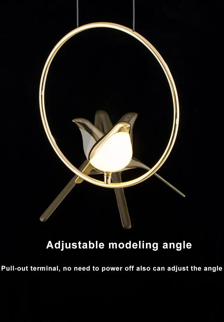Nordic Creative Bird Shaped Acrylic LED 1/3/6 Light Chandelier Lumendat