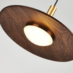 Modern Black Walnut LED Pendant Light BulbSquare