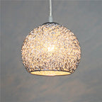 Modern Aluminum Wire 1-light Dome Pendant Light BulbSquare