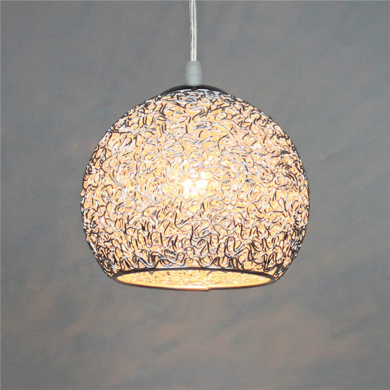 Modern Aluminum Wire 1-light Dome Pendant Light