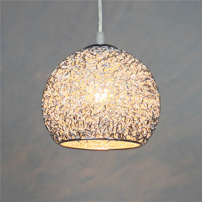 Modern Aluminum Wire 1-light Dome Pendant Light