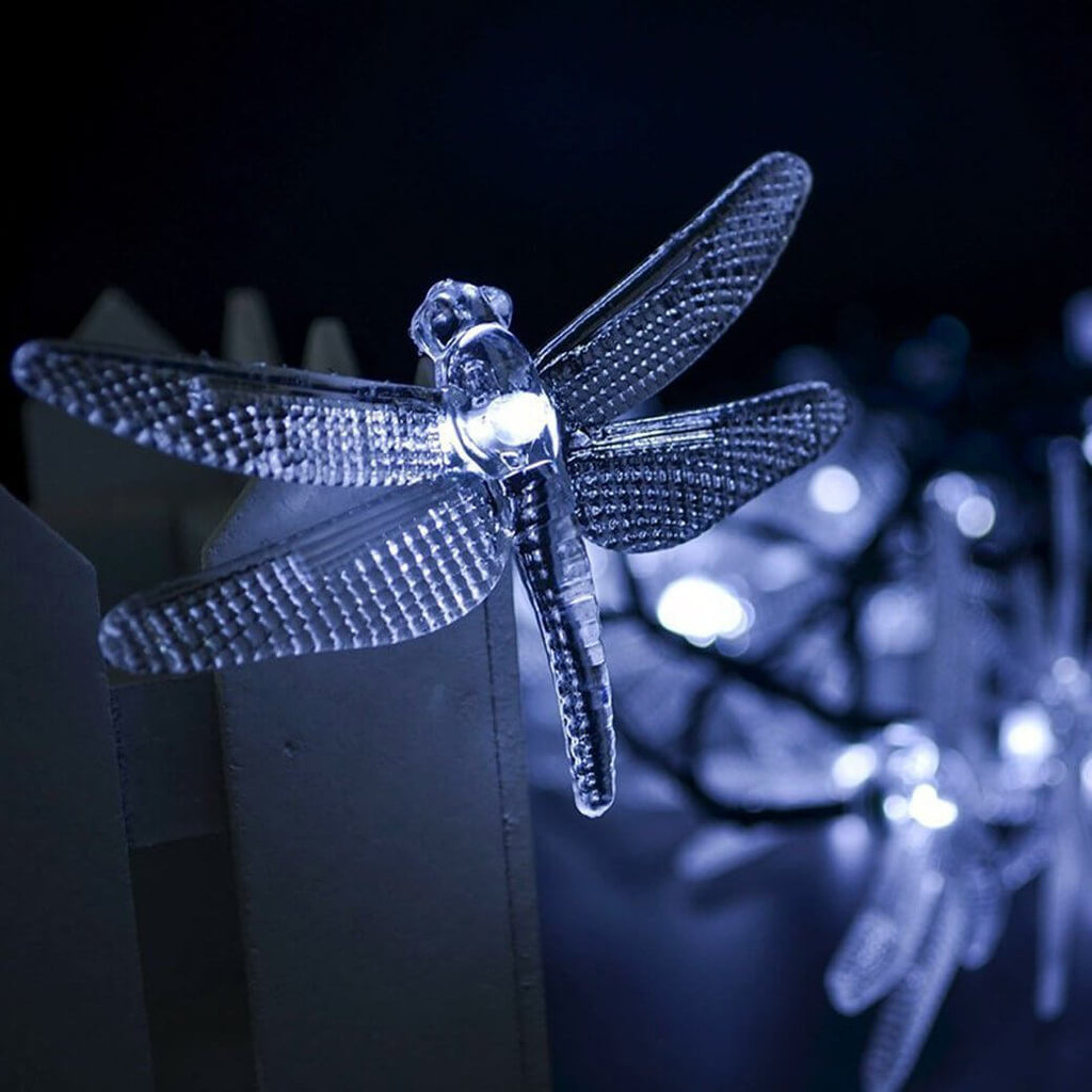 Outdoor Solar Dragonfly Waterproof LED Lights Festival Party Decoration String Lights Lumendat