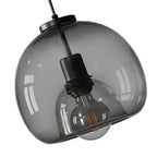 Minimalist Smoke Gray 1-light Hand-blown Glass Dome Pendant Light Lumendat