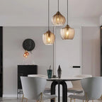 Nordic Textured Wavy Glass 1-light Barrel Pendant Light Lumendat