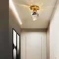 Crystal 1-Light Diamond Shade Semi-Flush Mount Lighting Lumendat