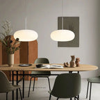 Modern Minimalist Plastic White 1-light Drum LED Pendant Light Lumendat