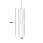 Modern Crystal Cylinder Shape 1-Light Pendant Light