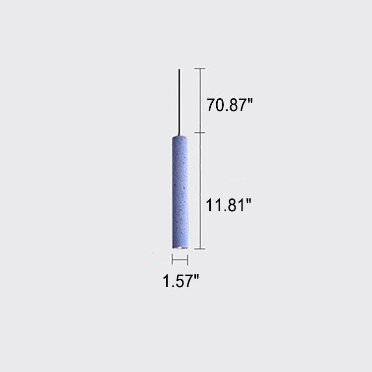 Nordic Colorful Terrazzo Cylindrical Shape LED Pendant Light BulbSquare