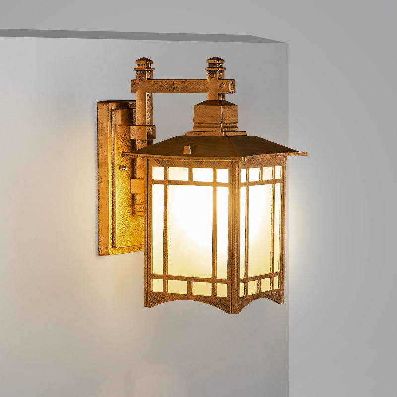 Modern Waterproof Solar Aluminum Chinese Pavilion Shape 1-Light Wall Sconce Lamp Lumendat