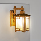 Modern Waterproof Solar Aluminum Chinese Pavilion Shape 1-Light Wall Sconce Lamp Lumendat